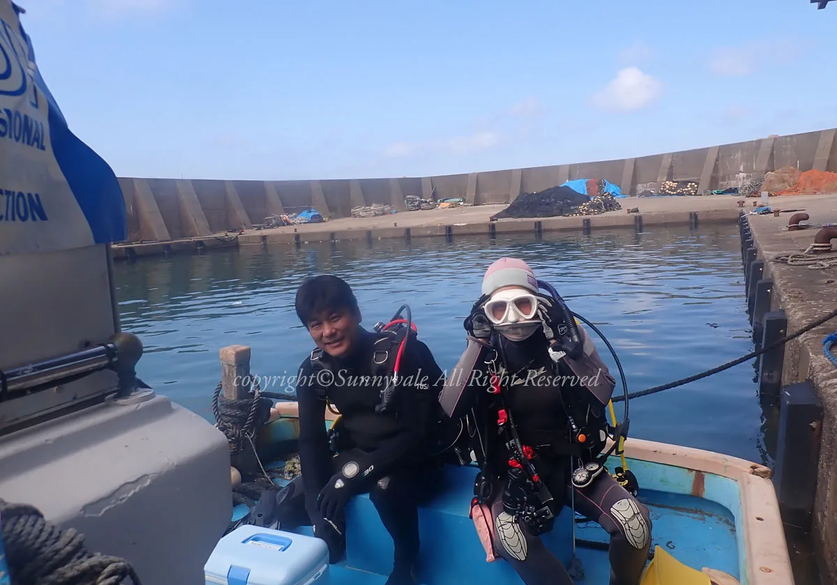 越前でボートダイブ、久しぶりに軍艦岩へ