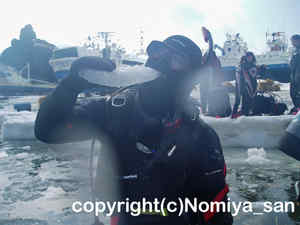 「流氷ダイビング」　のみやさん撮影