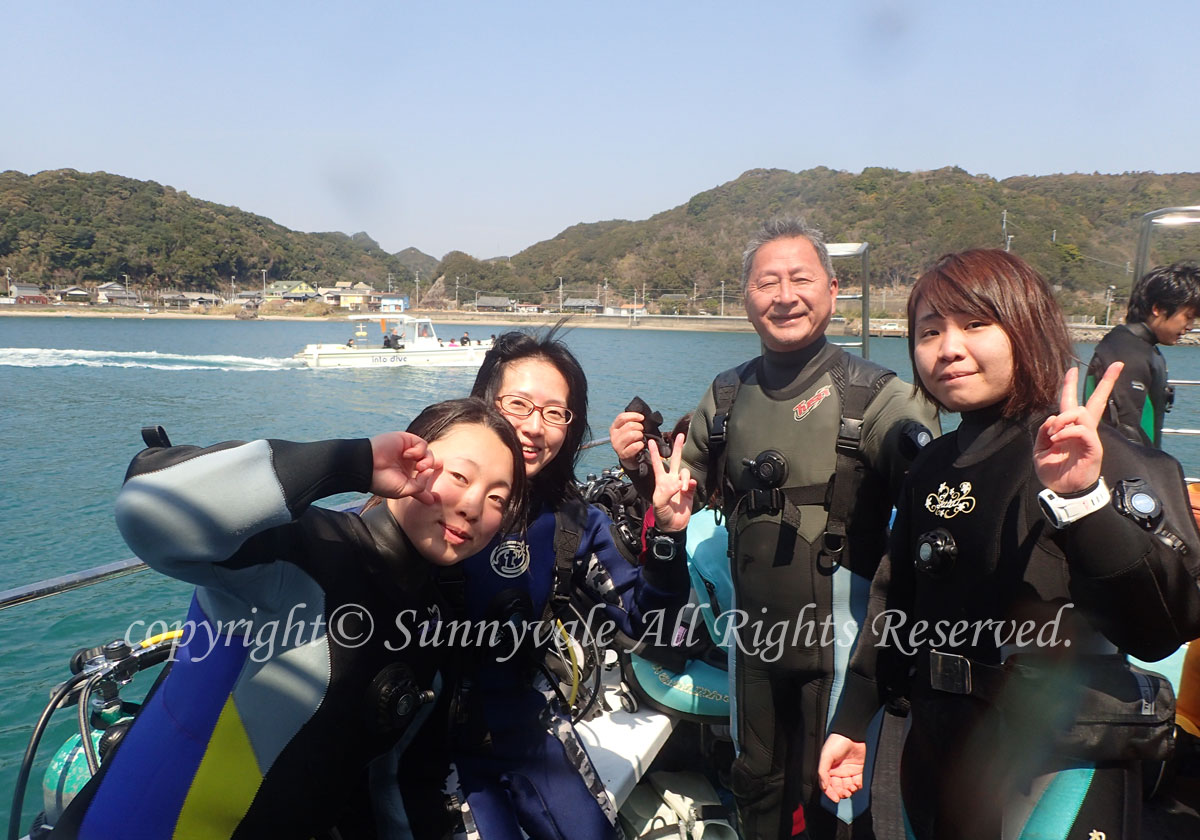 3月最初のツアー、いい海、いい天気(^o^)丿