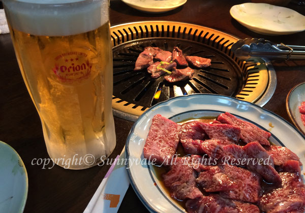 焼肉で乾杯