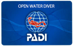 PADIオープンウォーターダイバーのCカード