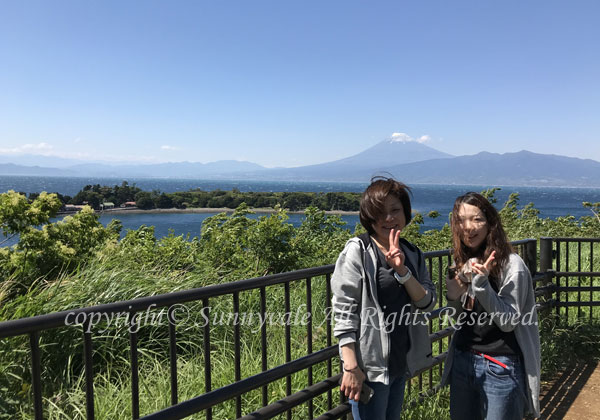 富士山バックに